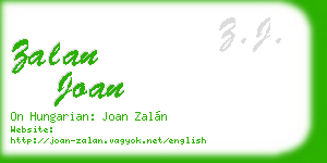 zalan joan business card